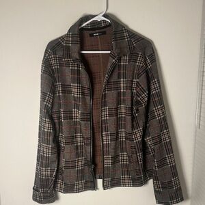 Fashion Nova Plaid Shirt Jacket